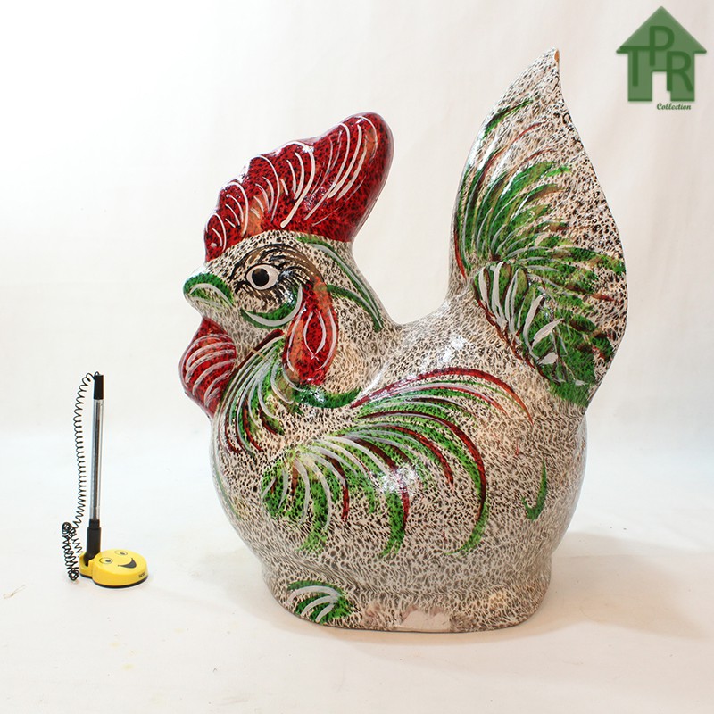 Gerabah | Celengan Ayam Tradisional Motif Burik T42 - L