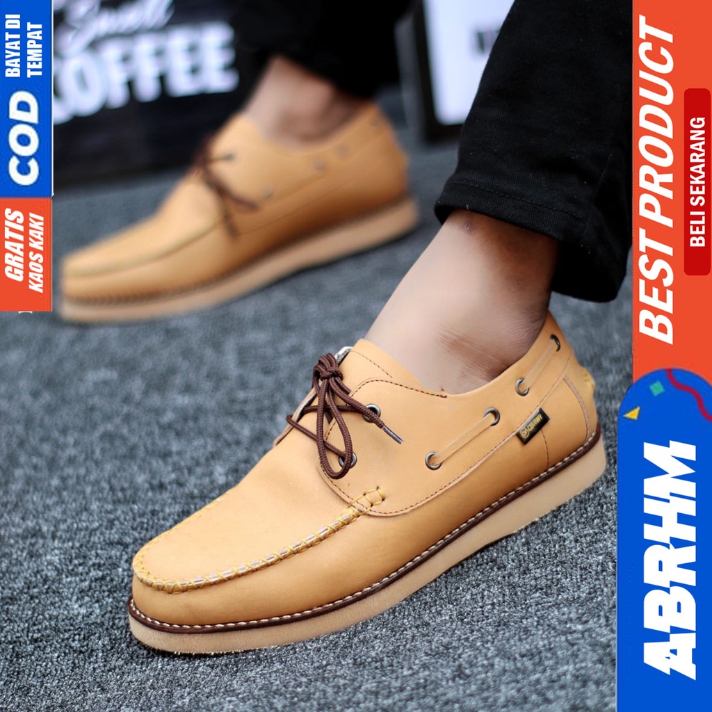 Abrhm Davis - Sepatu Formal Pria Pantofel Kulit Asli