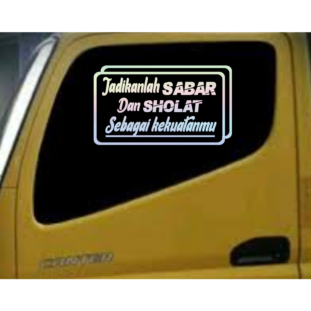 cutting stickrt kata kata kaca mobil, stiker kata kata kaca mobil truck, mobil pickup, stiker dindin