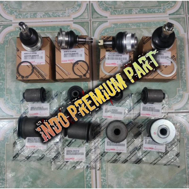 Ball Joint dan Bushing Arm Atas Bawah Komplit Toyota Innova Set 12pc