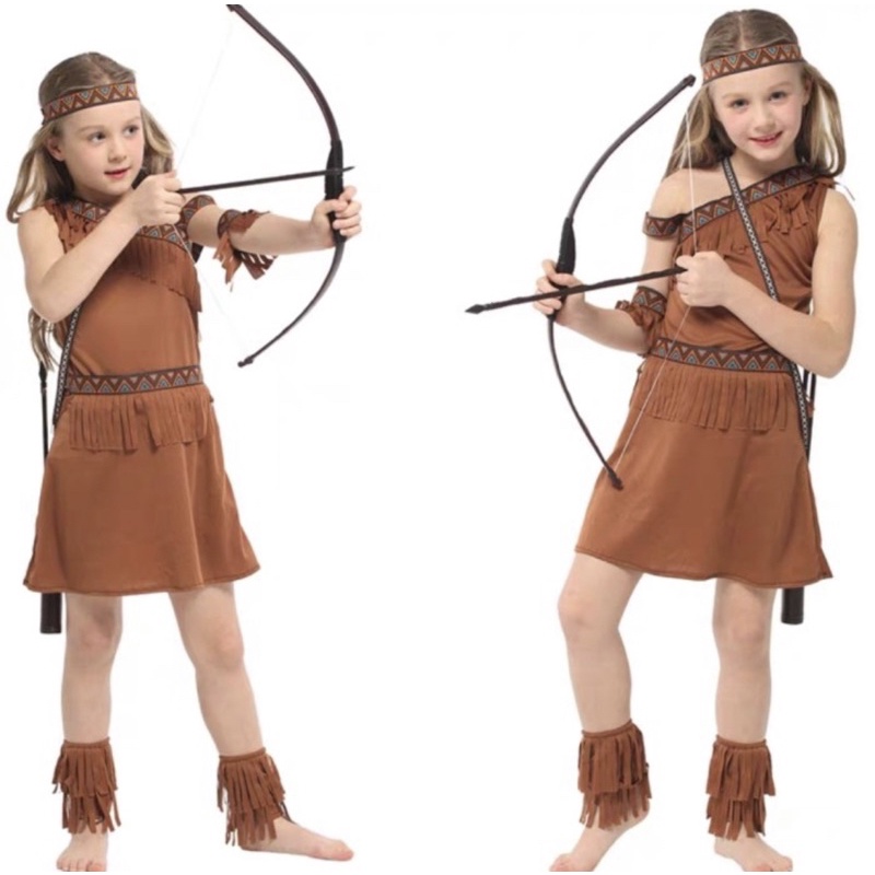 [ jojokids ] G-0342 | kostum anak suku indian amerika | native american indian cosplay girl hallowee