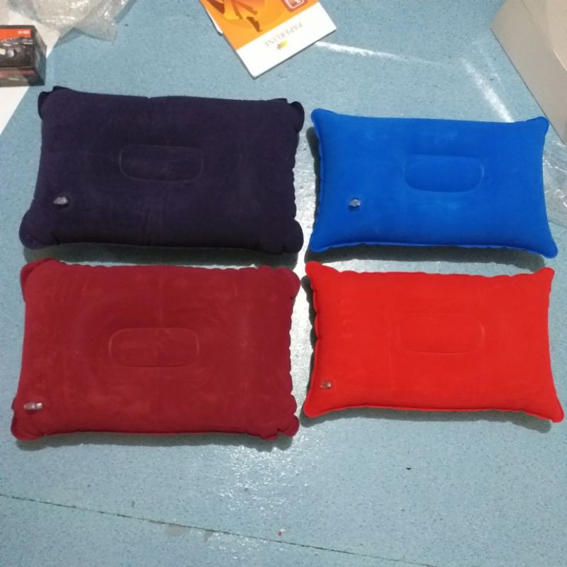 Grosir bantal tiup angin besar bludru travel pillow