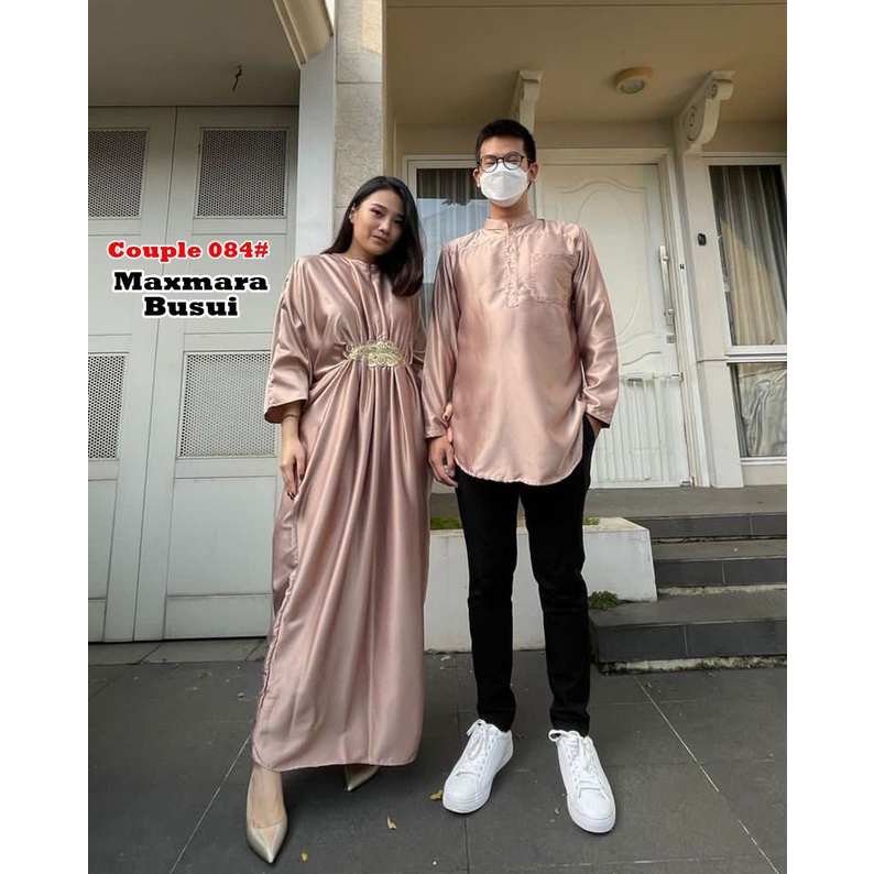 084 couple# gamis dan kemeja cowo terbaru// couple edisi ramadhan termurah