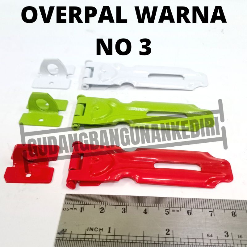 Overpal warna nomer 3/ tempat gembok / cantolan gembok / overval 2inch Hasps nomor 3/ staples voxy