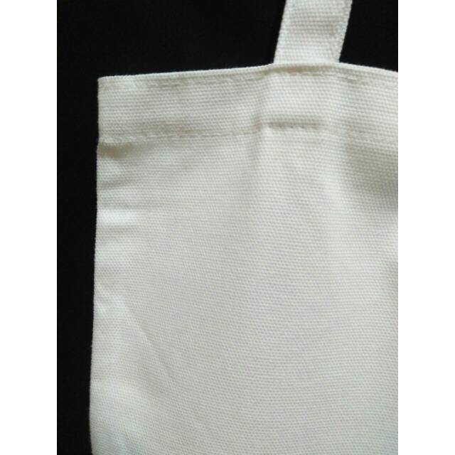 TOTEBAG BLACU  DAN TOTE BAG CUSTOM UKURAN BISA POLOS ATAU SABLON DENGAN PEREKAT