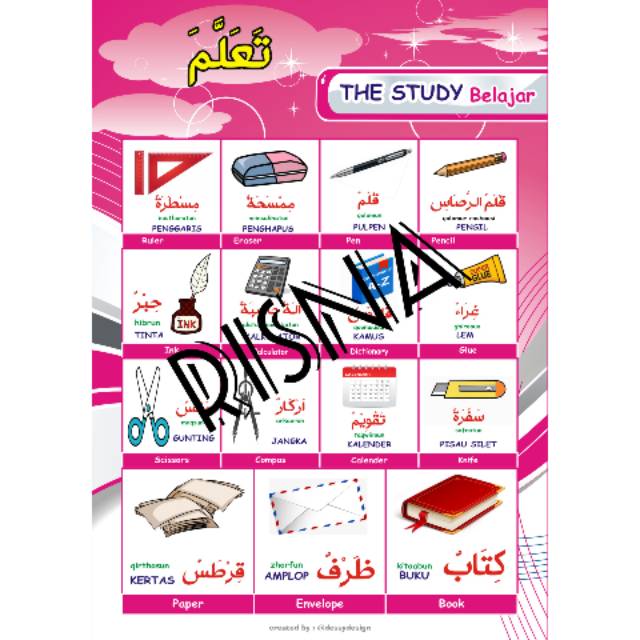 

POSTER ALAT TULIS 3 BAHASA