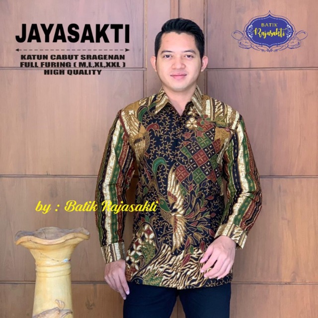 Batik Pria JAYASAKTI FULL FURING Katun Cabut Halus Ori Solo