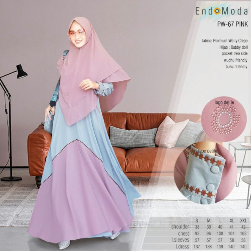 Gamis Pesta Endomoda PW 67 Willy Crepe