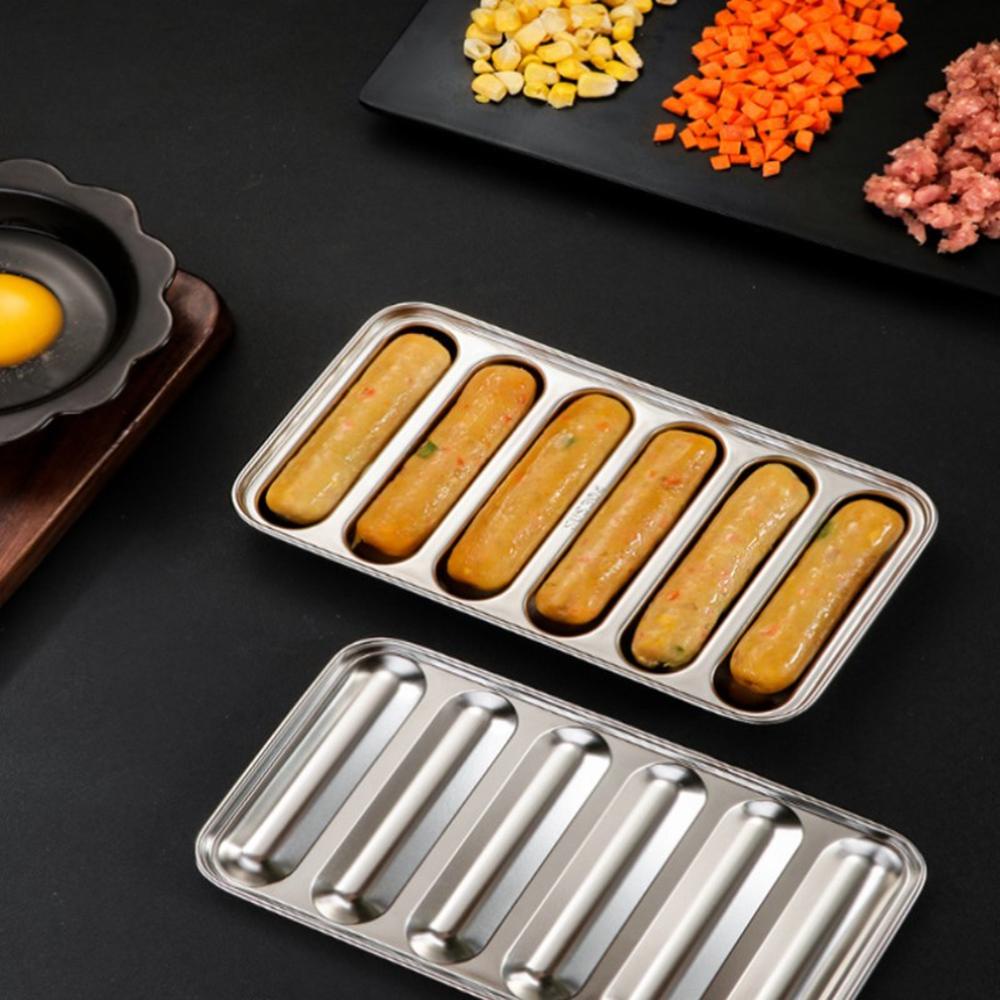 [Elegan] Cetakan Sosis Aksesoris Dapur Stainless Steel Anak Tahan Lama Anti Karat Hot Dog Mould