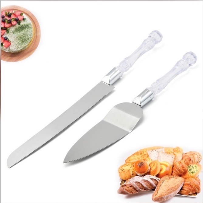 Pisau Kue / Pisau Roti Pancake Stainless Steel 2pcs Set