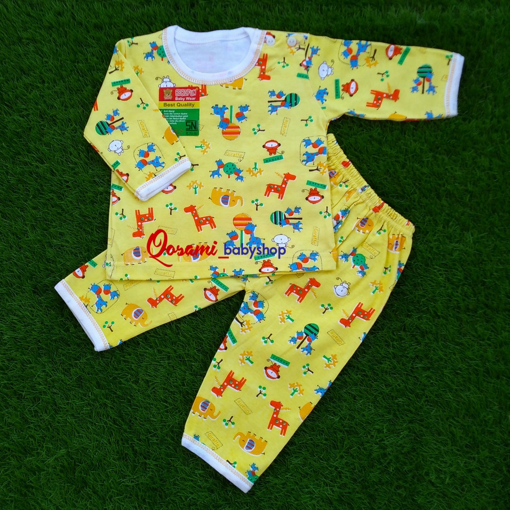 BABYFUN COWOK Setelan Panjang Bayi Nweborn Motif Print SNI