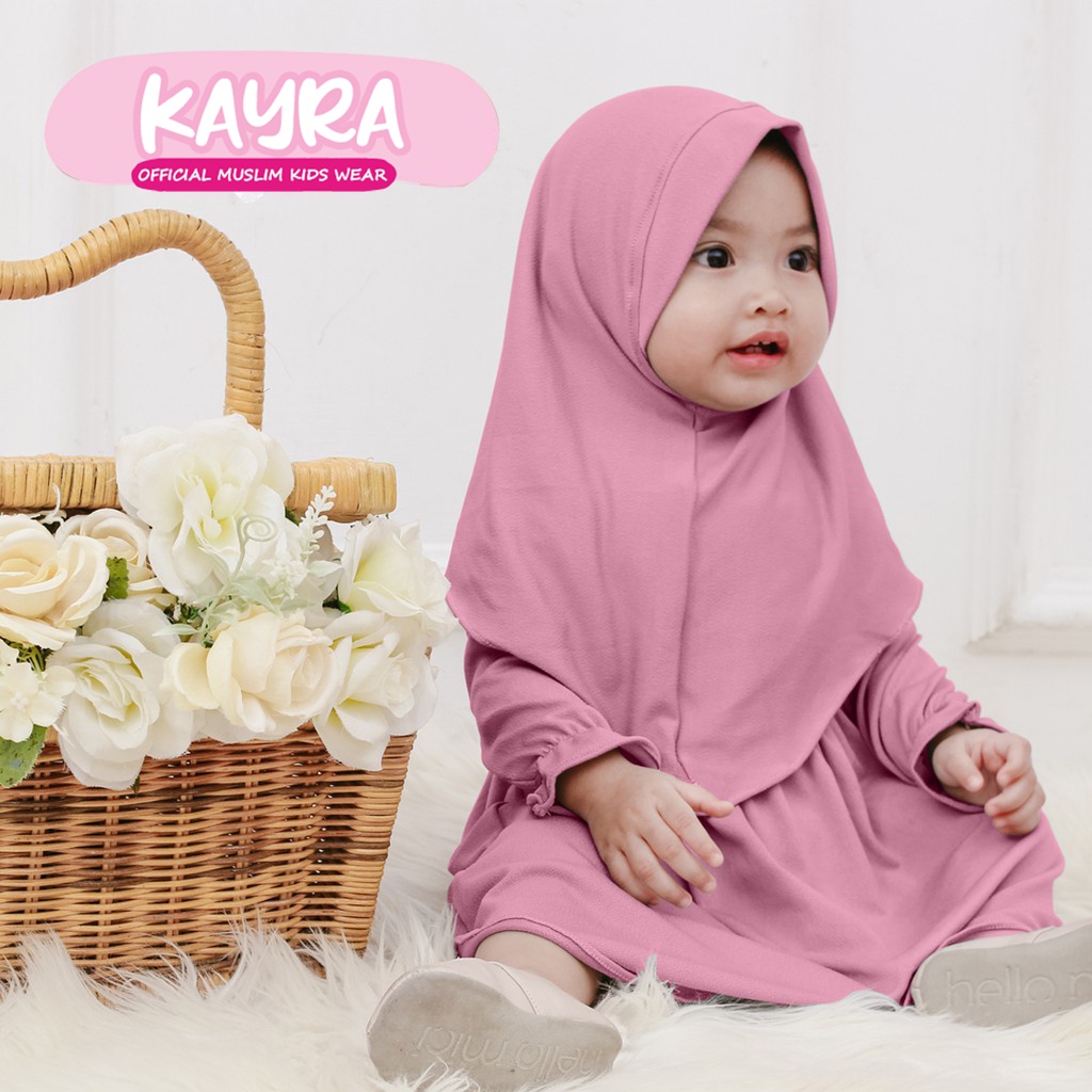 Kayra Kids Gamis Bayi Perempuan 0-3 Tahun Baju Muslim Anak Perempuan 0 6 bulan 6 12 bulan