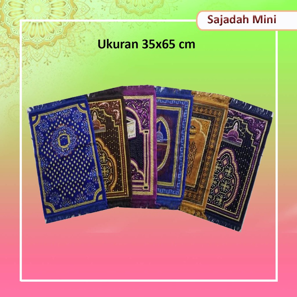 Sejadah Mini Anak Kecil Ukuran 35 x 65 cm