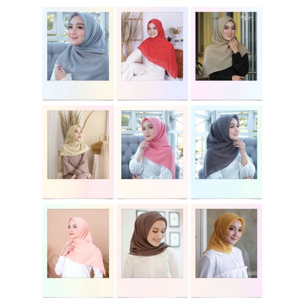 SEGIEMPAT POLYCOTTON BELLA SQUARE / HIJAB BELLA SQUARE TERMURAH / JILBAB BELLA SQUARE