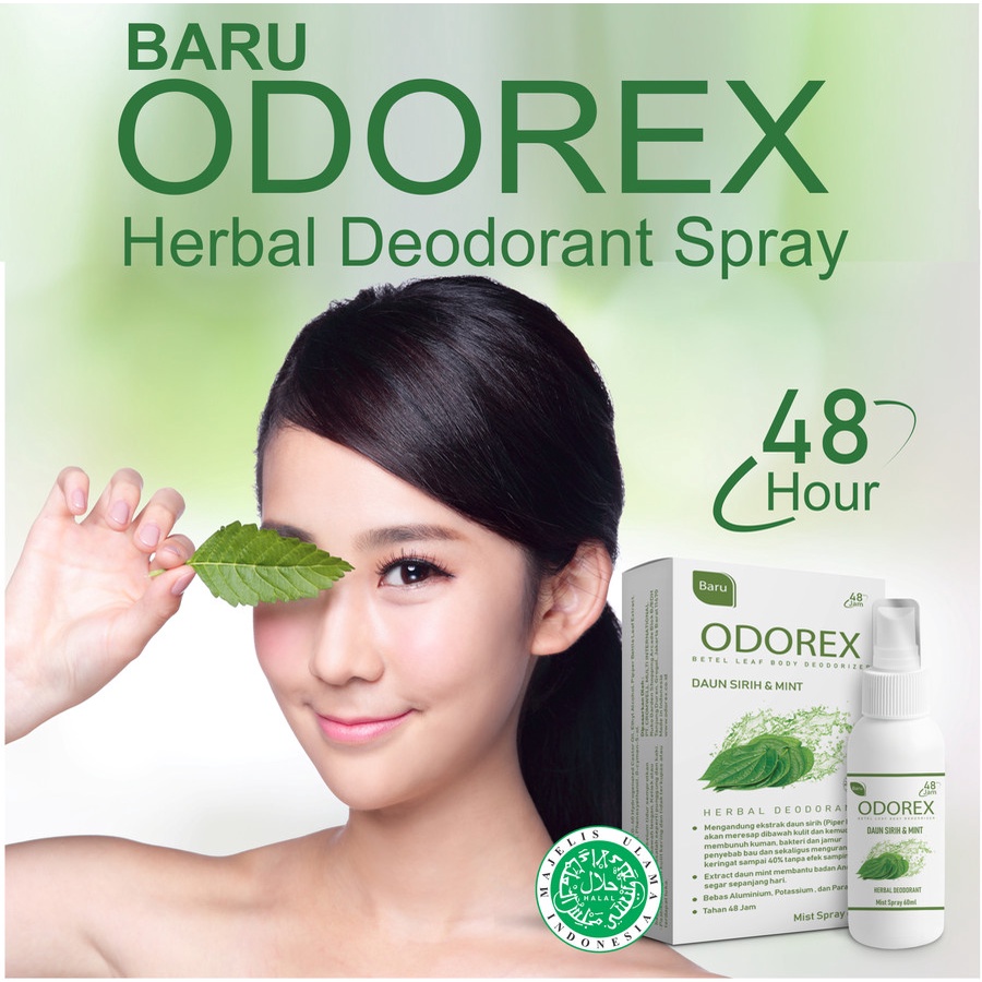 ODOREX DEODORIZER OBAT BAU BADAN DEOREX DARI DAUN SIRIH TAHAN 48 JAM