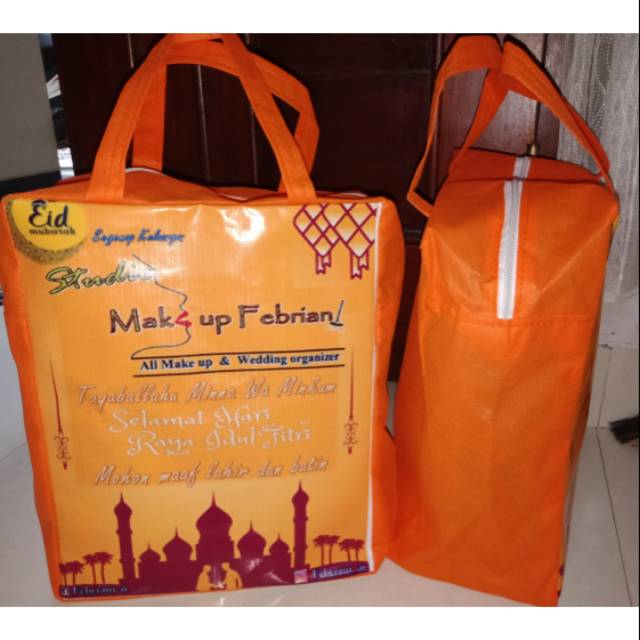 

Tas parcel promosi model resleting oren