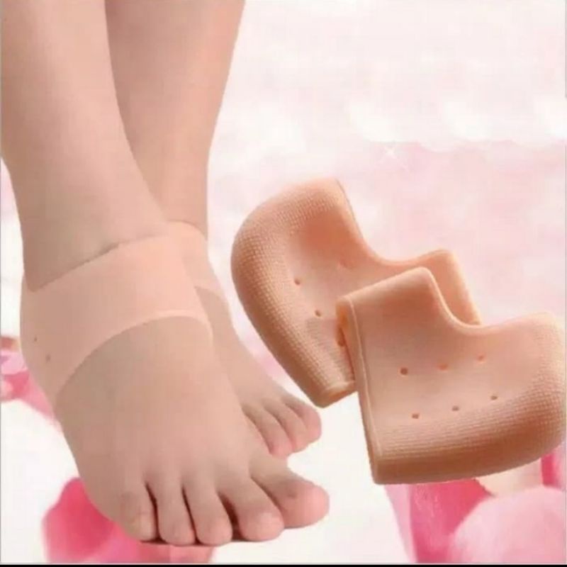 Silikon Gel Alas Kaki pelindung tumit kaki Anti Lecet Pecah Nyeri perawatan kaki untuk mulus