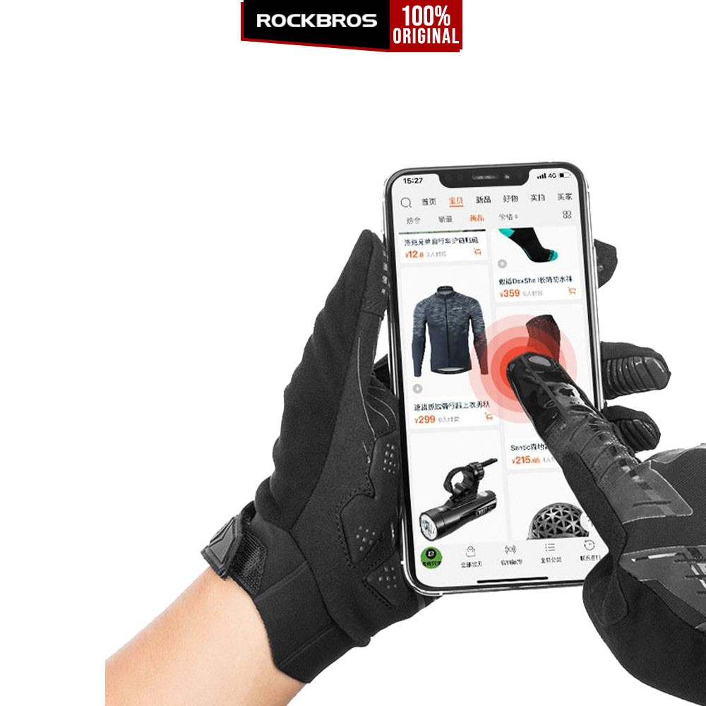 

Sarung Tangan Rockbros Bicycle Glove Touch Screen Thermal Bike Gloves