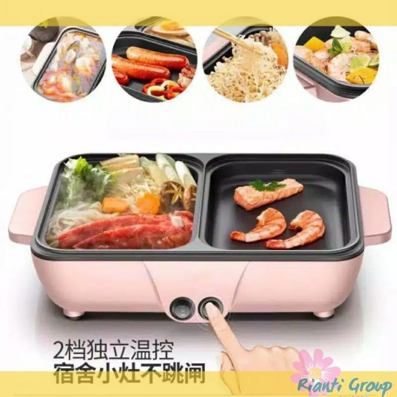 Hotpot Elektrik Shabu ala korea/ Gril Pan Elektrik / Steamboat / BBQ multifungsi