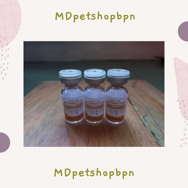 WORMECTIN 2 ML OBAT INJEKSI PARASIT JAMUR CACING UNTUK ANJING KUCING DOMBA BABI