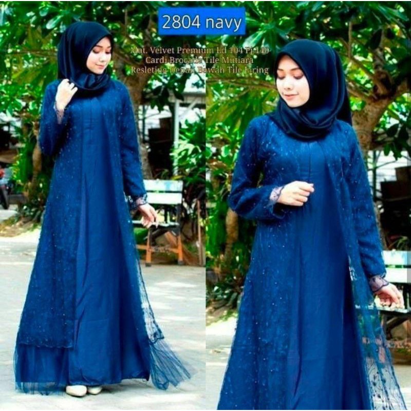GAMIS BROKAT PESTA AQILLA MOTTE, GAMIS MURAH MEWAH BISA COD