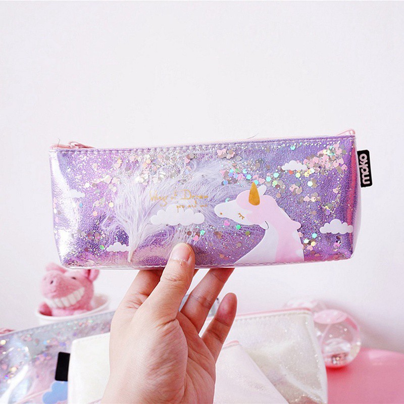 Tempat Pensil Kawaii Bentuk Unicorn untuk Hadiah