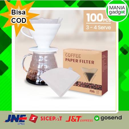 Jual Kertas Filter Saringan Kopi V Drip Infuser Serve Pcs