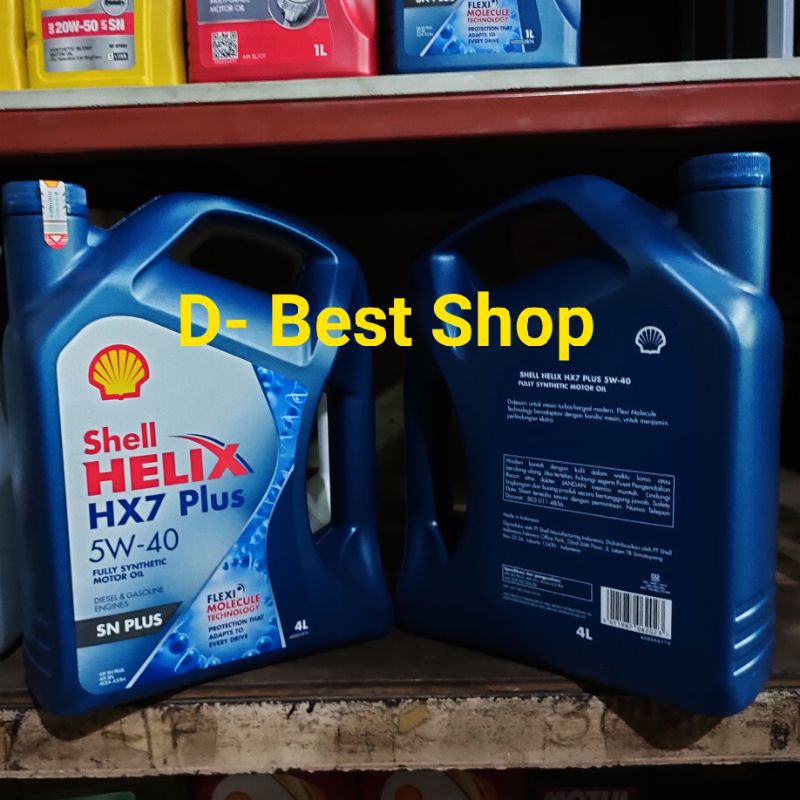 Oli mesin SHELL HX7 5W/40 - 4 liter