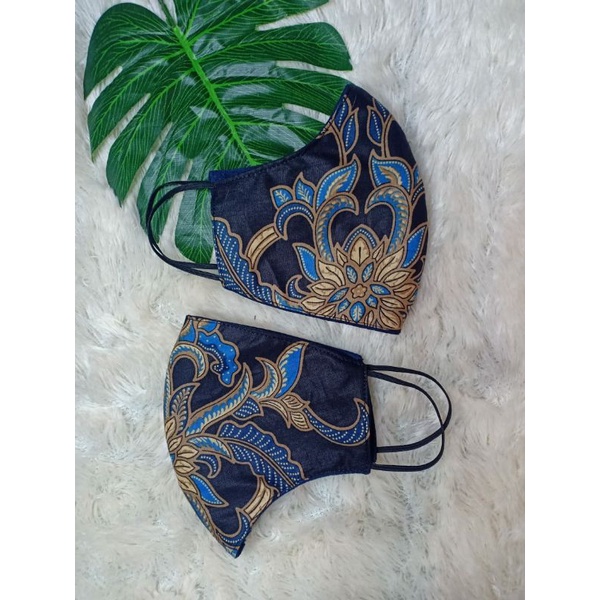 masker batik masker motif batik 3 ply