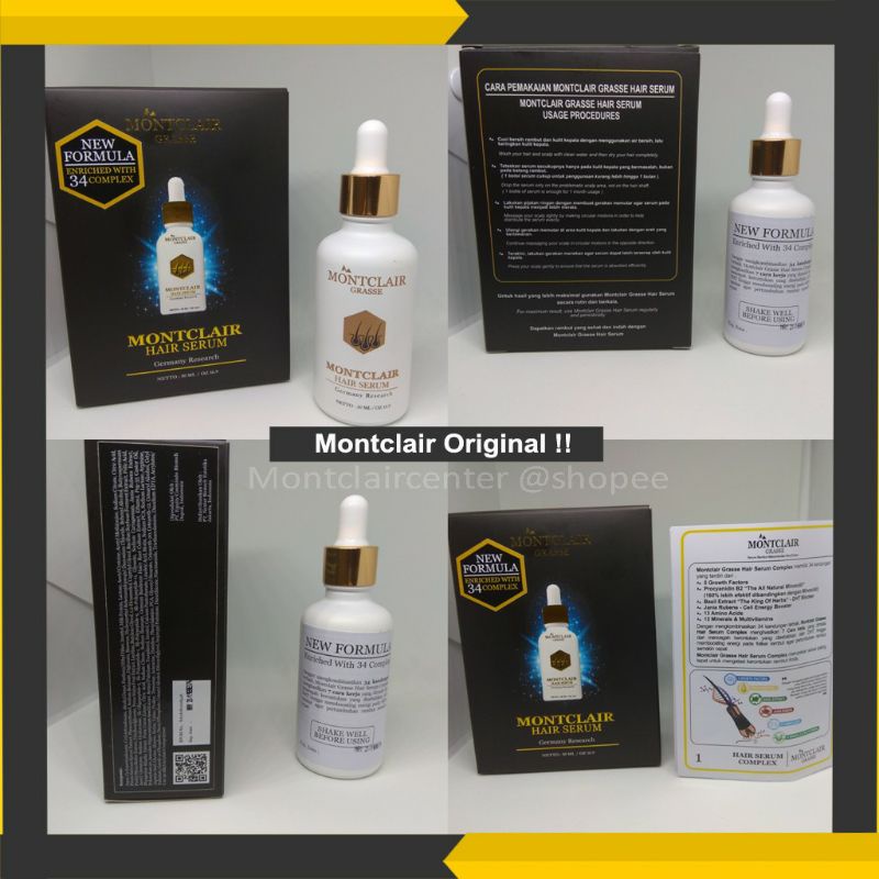 Montclair Hair Serum dari Montclair Grasse Serum Obat Penumbuh Rambut Anti Botal 100% ORIGINAL BEST SELLER Jaminan Uang Kembali