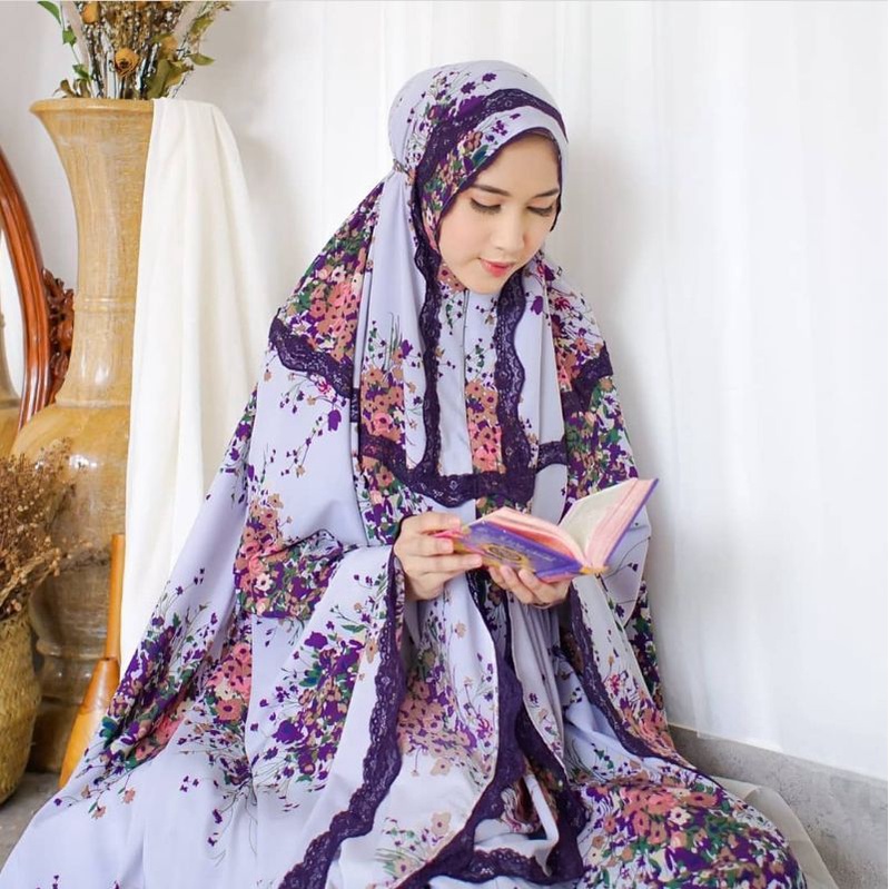 FREE BOX Mukena Salma Premium silky 2in1 traveling murah adem premium original aisha exclusive trave