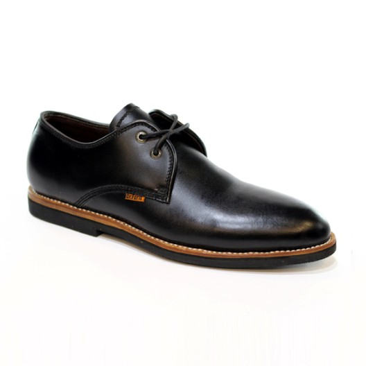 SEPATU KULIT CASUAL FORMAL TALI DR.FARIS DR107-HITAM-SSH