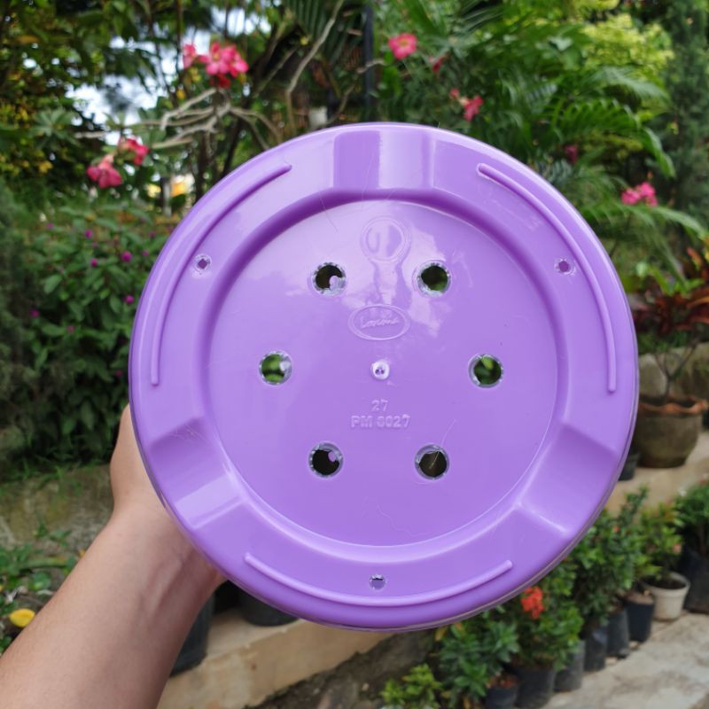 POT LOVENIA MADO 27 (22cm) pot bunga plastik putih dan warna warni pot tanaman cantik glosy bagus