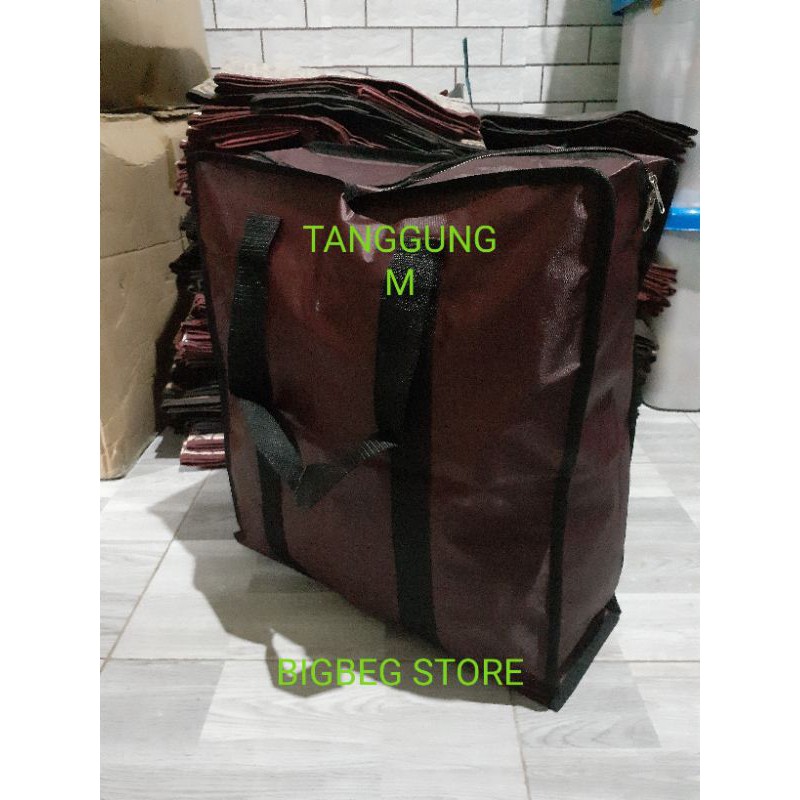 Tas Belanja Terpal Polos Sedeng 44x16x48 cm Tas Serbaguna Tanggung