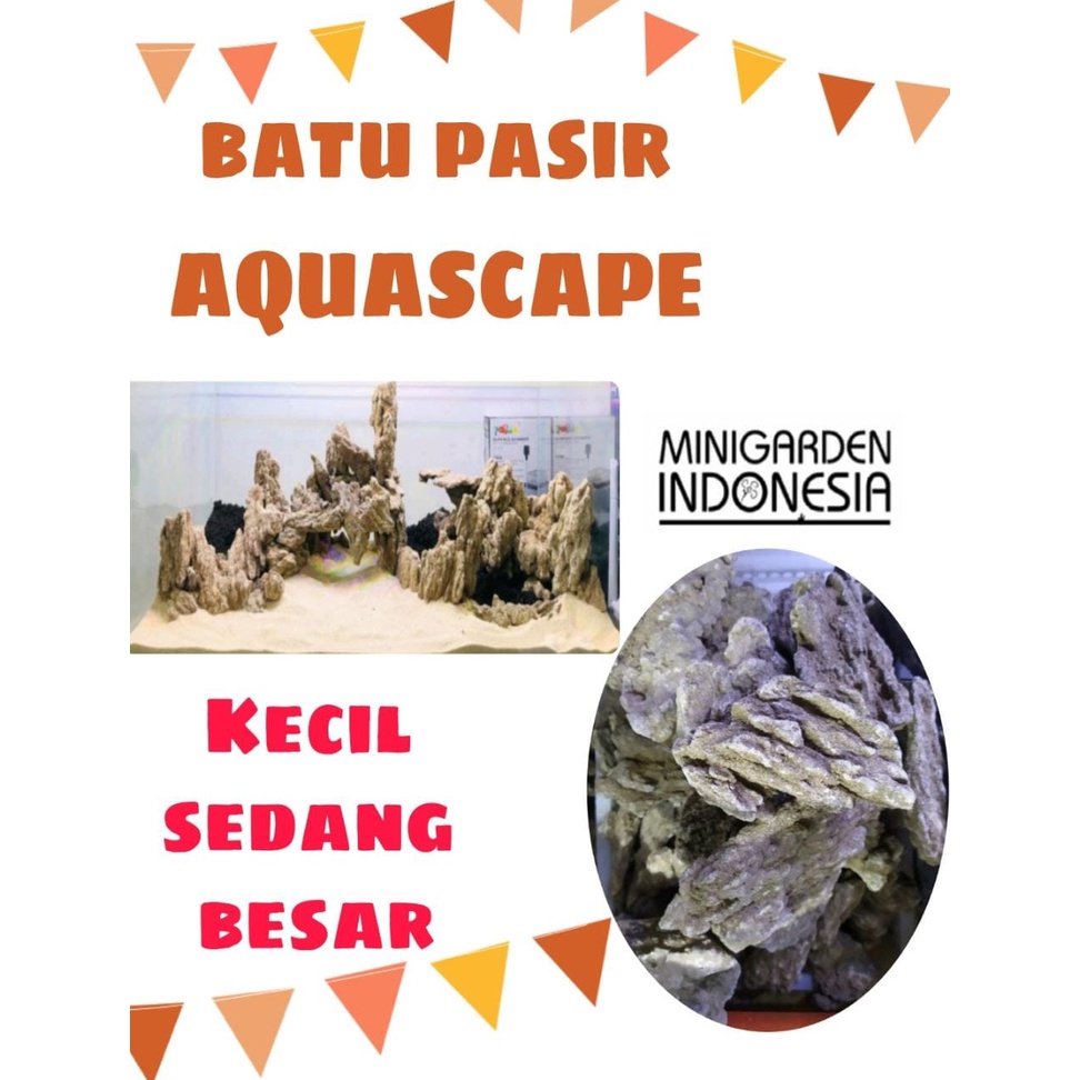 BATU PASIR ECER 1KG batu aquascape sand stone batu hias dekorasi aquarium