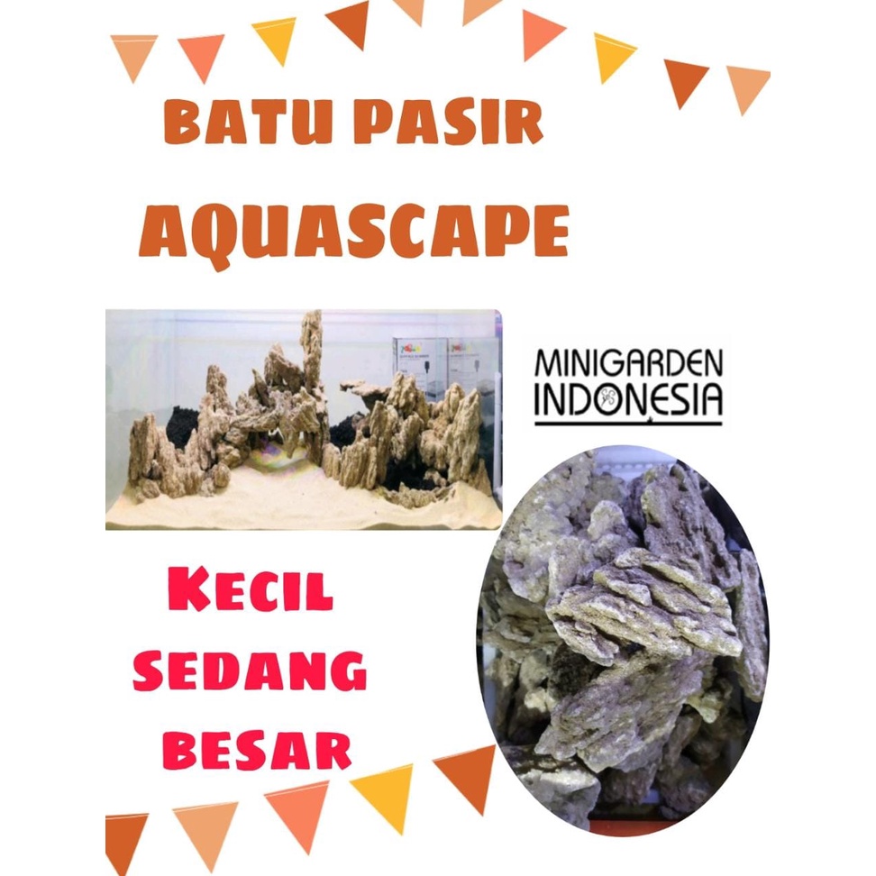 BATU PASIR ECER 1KG batu aquascape sand stone batu hias dekorasi aquarium