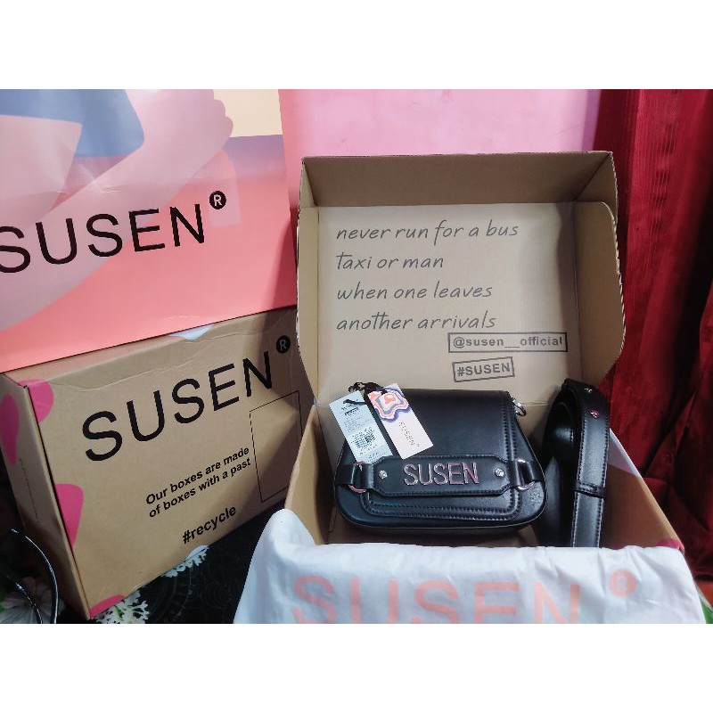 Tas Susen Signature Big Logo 3022 Black Original Counter 100%