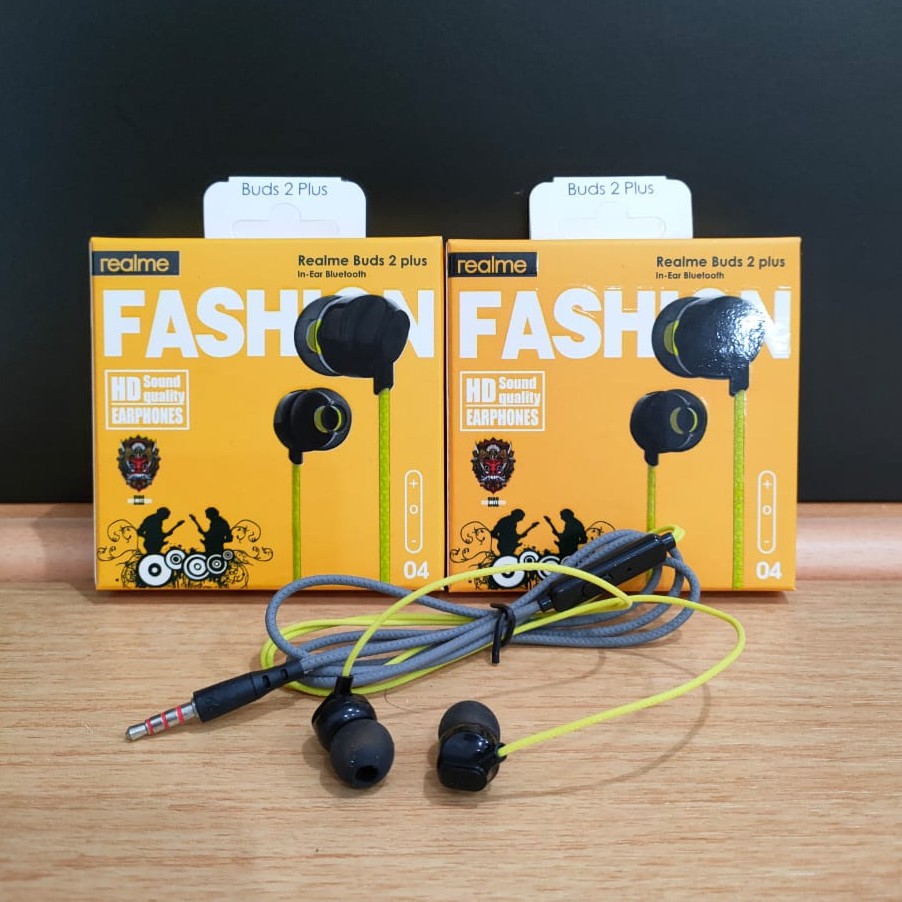 LARISS!! HF/HEADSET REALME BUDS 2 PLUS MIC PACKING IMPORT