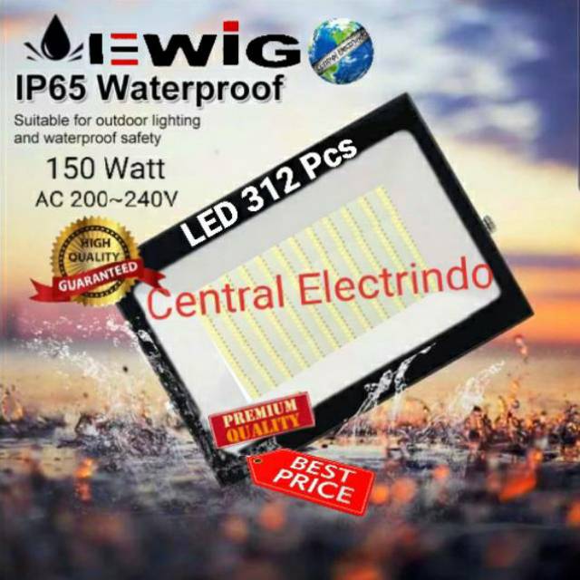 Lampu Sorot LED 150W LED Flood Light 150 W Tembak Outdoor 150 Watt.