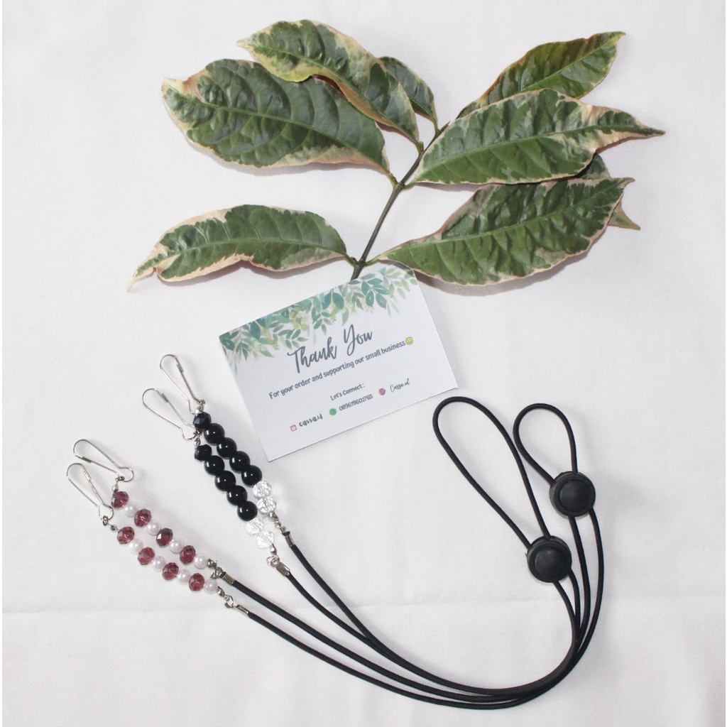 Strap Masker Mutiara - Tali Pengait Masker Hijab Mutiara