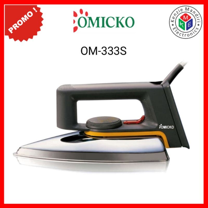 Setrika Listrik Anti Lengket OMICKO OM-333S Setrika Listrik Klasik Anti Lengket Dry Iron model philps