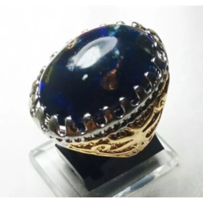 Cincin batu getah katilayu biru natural