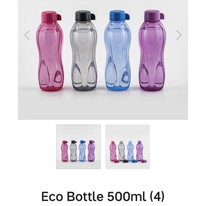 [ PRODUK ASLI PREMIUM ] Botol minum Tupperware Eco bottle 500 ml 1 pc tutup ulir [A09] TERMURAH