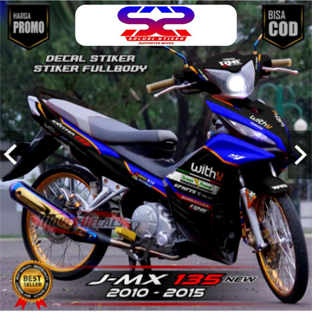 ANTI LUNTUR Decal Stiker Jupiter Mx 135 New Full Body // Stiker  Mx 135 New Motif Full Racing Biru