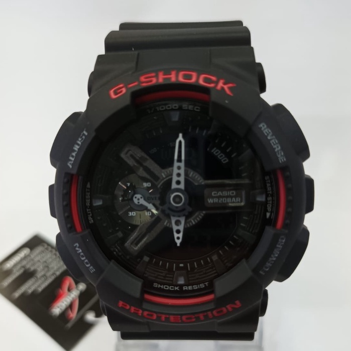 JAM TANGAN PRIA G SHOCK GA110HR ORIGINAL BLACK RED