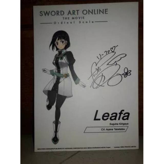 Sword Art Online : Ordinal Scale Signature Card Leafa