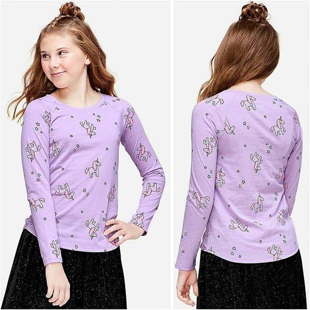 Baju Kaos Lengan Panjang Anak Cewek Justice