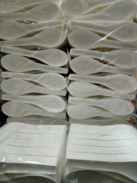 Sendok bebek putih susu 144pcs / 1gross