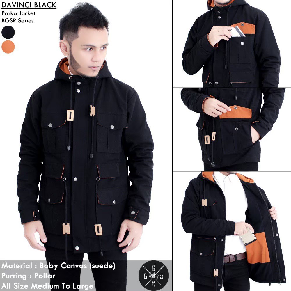JAKET PRIA PARKA SUEDE