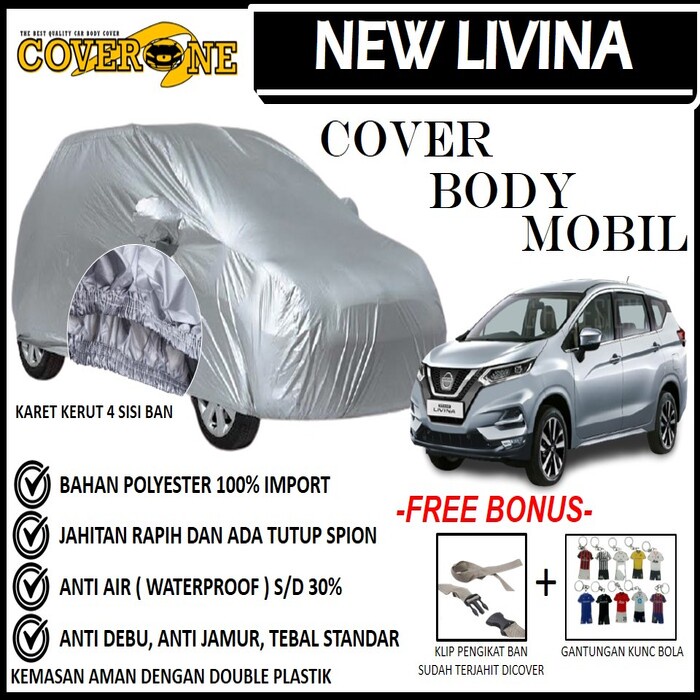 Selimut Sarung Body Cover Mobil All New Livina / Mantel Penutup Mobil Livina / Cover Mobil Outdoor Indoor / Selimut Mobil / Sarung Mobil / Cover Mobil Waterproof Anti Air Free Pengikat Ban